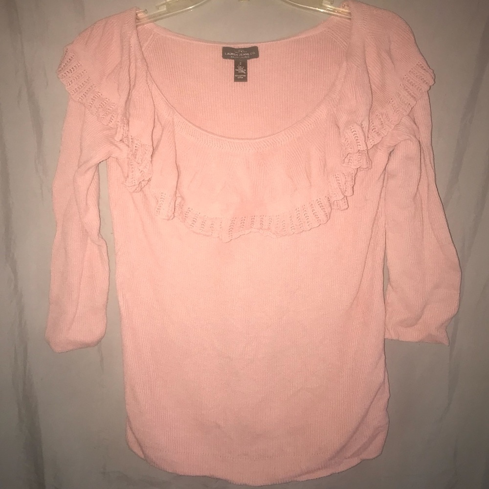 Ralph Lauren Rose Ruffle Sweater
